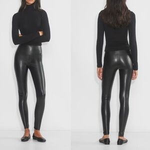 Aritzia Wilfred Free Daria Faux Leather Pants• Black Vegan Leather Leggings • XS
